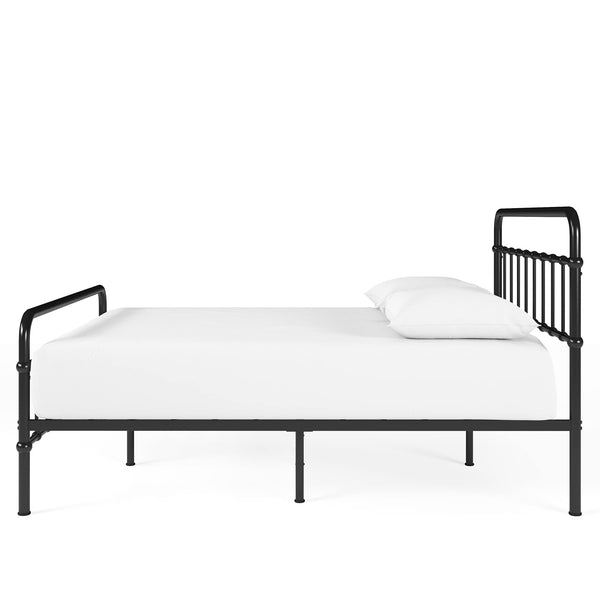 ZINUS Florence 3ft Single Bed Frame 90x190cm, Metal Platform Bed with Headboard and Footboard, Strong Steel Slat Support, Large Storage Space, Easy Assembly, Black