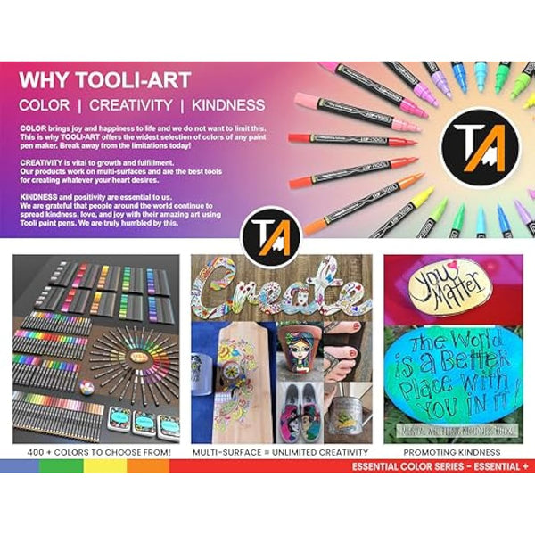 Acrylic Paint Pens Assorted Vibrant Markers for Rock Painting, Canvas, Glass, Mugs, Wood, Fabric, Metal, Ceramics. Non Toxic, Quick Dry, Multi-Surface, Lightfast (EXTRA FINE)