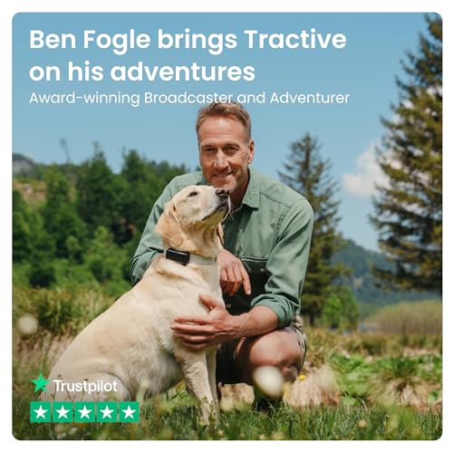 Tractive Smart Dog Tracker | 2025 Edition | Real-time GPS Tracking | Escape & Health Alerts | Vitals Monitoring | Market Leader (Black)