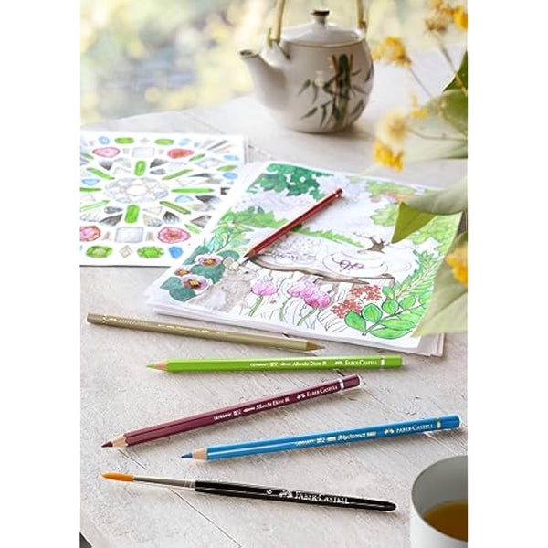 Faber-Castell A4 Watercolour Pad & Tin Of 36 Albrecht Dürer Watercolour Pencils - Art Set For Adult Colouring Books, Craft Supplies, Drawing, Sketching, Lightfast Pencils, Schools, Home, College…