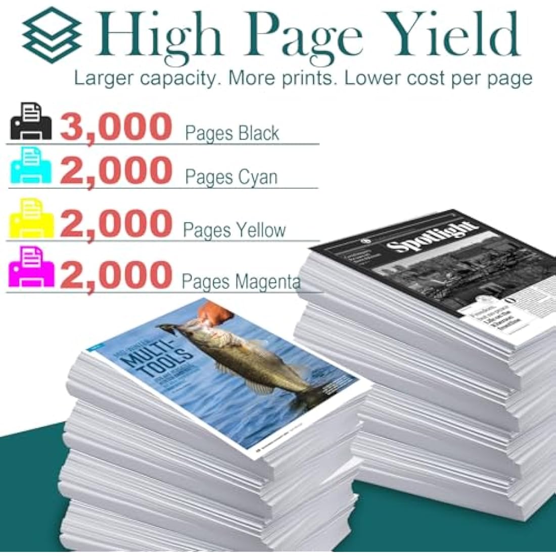 HenceBuy C310 C315 Toner Cartridges Compatible for Xerox C310 C310dni C310dnim C315 C315dni C315dnim Laser Printer 006R04356 006R04357 006R04358 006R04359 (Black Cyan Yellow Magenta, 4-Pack)