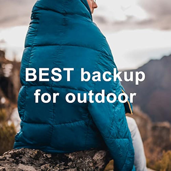 4Monster Down Blanket lightweight, Compact Outdoor Camping Blanket Super Warm, Waterproof Packable Blanket for Travel, Picnics, Camping, Hiking (Grid-black, S: (127 * 178 cm))