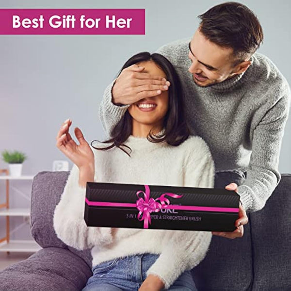 APOKE 3 in 1 Hair Dryer Brush Professional 1200W Powerful Ceramic Tourmaline 3 Heat/2 Speed Settings One Step Hair Dryer and Styler