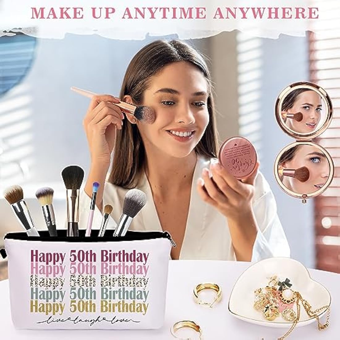 50th Birthday Gifts for Women, Happy 50th Birthday Hamper for Her, 50 Year Old Lady Gifts,Birth-Day Pamper Box for Mum Best Friend Sister Bestie Turning 50, Personalised 50 Th Birthdays Present