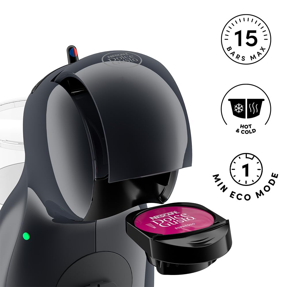 NESCAFÉ DOLCE GUSTO De'Longhi Piccolo XS Pod Capsule Coffee Machine, Espresso, Cappuccino and more, EDG210.WB, 0.8 litres, White and Black