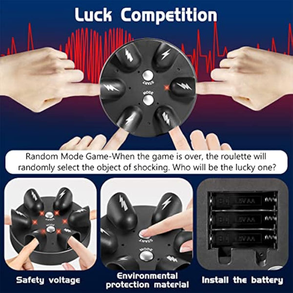 Hayagive Micro Electric Shock Lie Detector Shock Finger Game Funny Shot Roulette Game Polygraph Test Shocking Toys For Party Drinking Games Powered By 3xAA Battery-Not Included