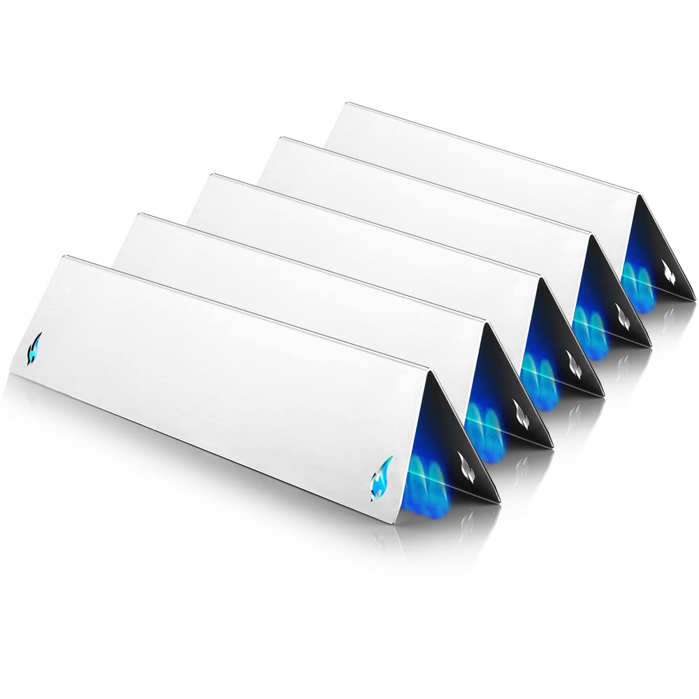 ecooe Stainless Steel Flavorizer Bars for Weber Spirit 300 Series Gas Grill (Front Mounted Control Panel)- 5 Pack?Replaces for Weber 7636