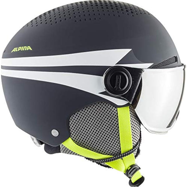 ALPINA ZUPO VISOR Q-LITE Helmet 2023 charcoal-neon matt