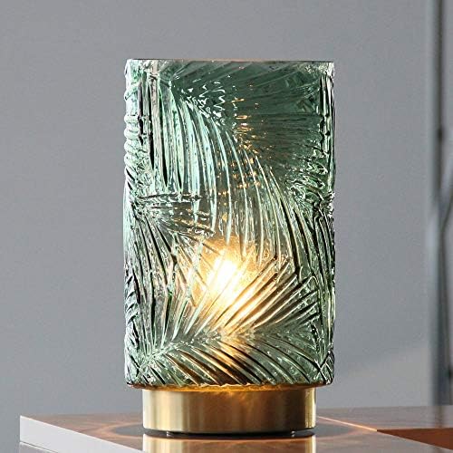 L-Green Battery Operated Table Lamp with Timer - Decorative Cordless Night Light for Home Décor - Table Centerpiece for Living Room/Bedroom/Tabletop/Entryway