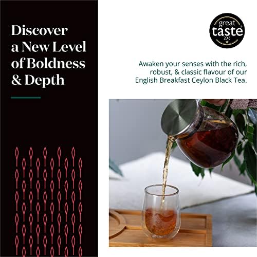 English Breakfast Tea Loose Leaf - Sri Lankan Ceylon Tea Leaves with Full-Bodied Briskness & Warm, Toasted Caramel Notes - Easy to Brew Black Tea by The Tea Makers of London 1Kg