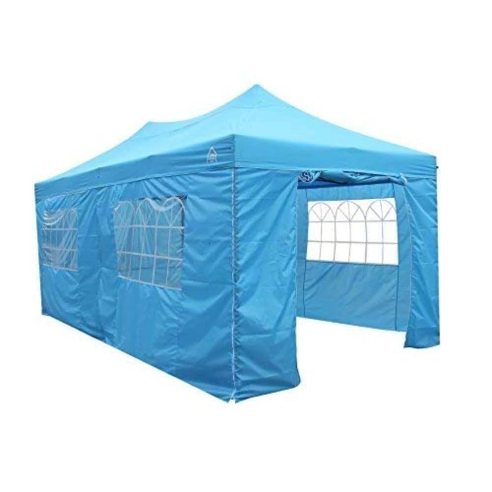 All Seasons Gazebos 3M x 6M Waterproof Gazebo Party Tent with Rustproof Frame and Wheeled Carry Bag (Metallic Grey)