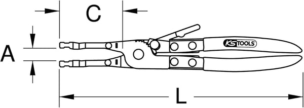 KS Tools 115.1052 Soldering Wire Holding Plier 78mm