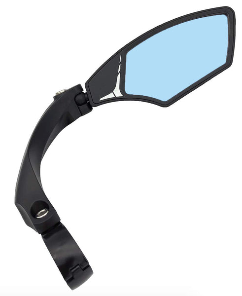 Hafny NEW Handlebar Bike Mirror, HD,Blast-resistant, E-bike Mirror, Glass Lens, HF-MR095 (Anti-glare Blue Right)