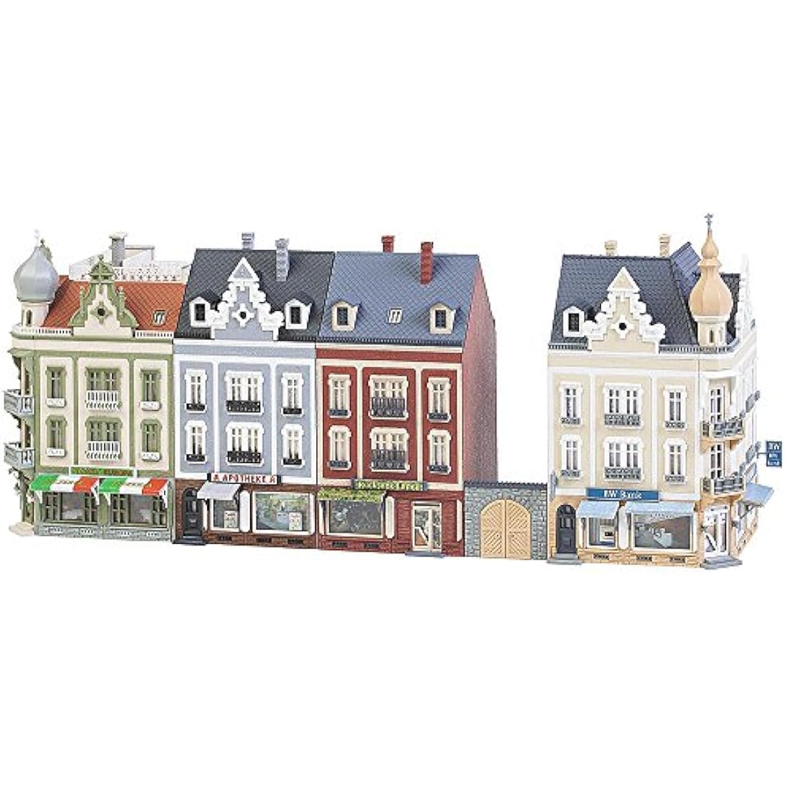 FALLER Town House Line Beethovenstraße Model Kit with 1084 Items 298 x 75 x 123 mm I Model Railway Accessories N I Model Railway N City