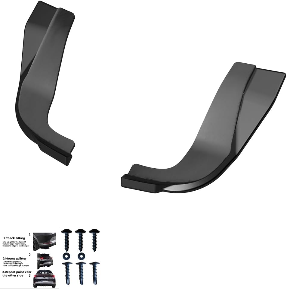 Oneway Rear Side Diffusors compatible with Hyundai I20 N MK3 2020- - Gloss black