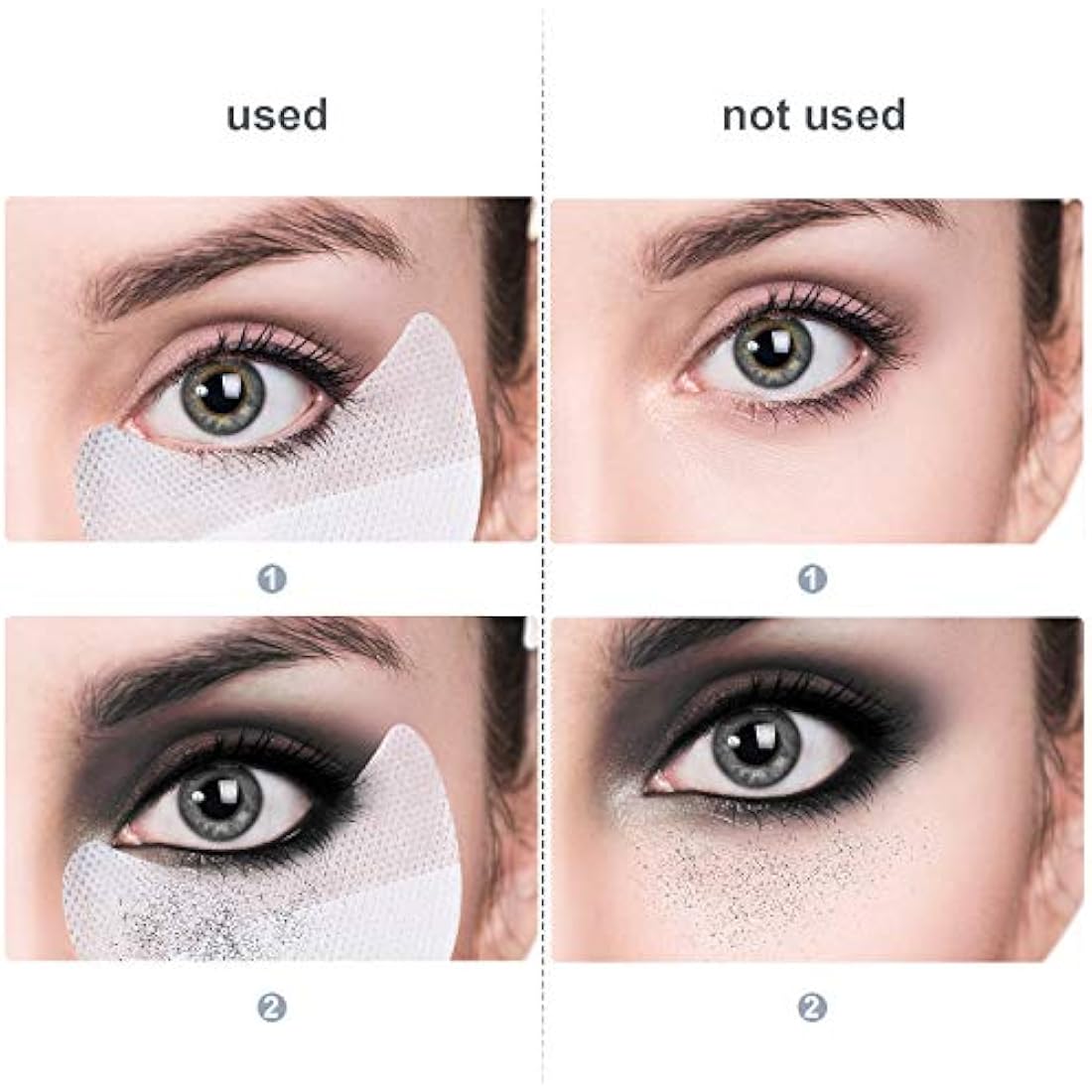 100 Pieces Eyeshadow Shield Eyeshadow Gel Pad Patches Eyelash Tint Stencils for Prevent Eyelash Extensions, Tinting and Lip Makeup Residue