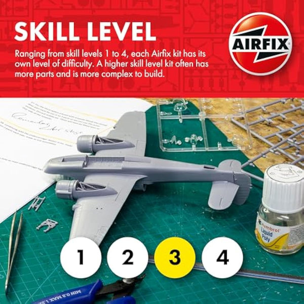 Airfix Model Set - A06102A Supermarine Seafire F.XVII Model Building Kit - Plastic Model Plane Kits for Adults & Children 8+, Set Includes Sprues & Decals -1:48 Scale Model