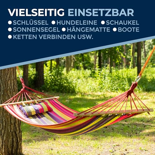 20 pieces 10-mm Stainless steel snap hook without thimble made of V4A robust shape without eye breaking load 1800 kg snap-on hooks fire brigade carabiner 316 10x100-mm