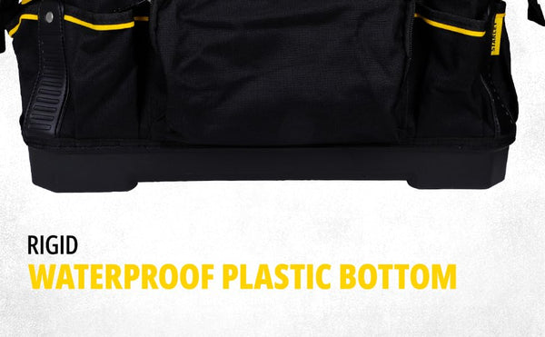 STANLEY FATMAX Technician Tool Bag, 18" Heavy Duty, Hard Waterproof Base, Multiple Pockets, Shoulder Strap, 1-93-950