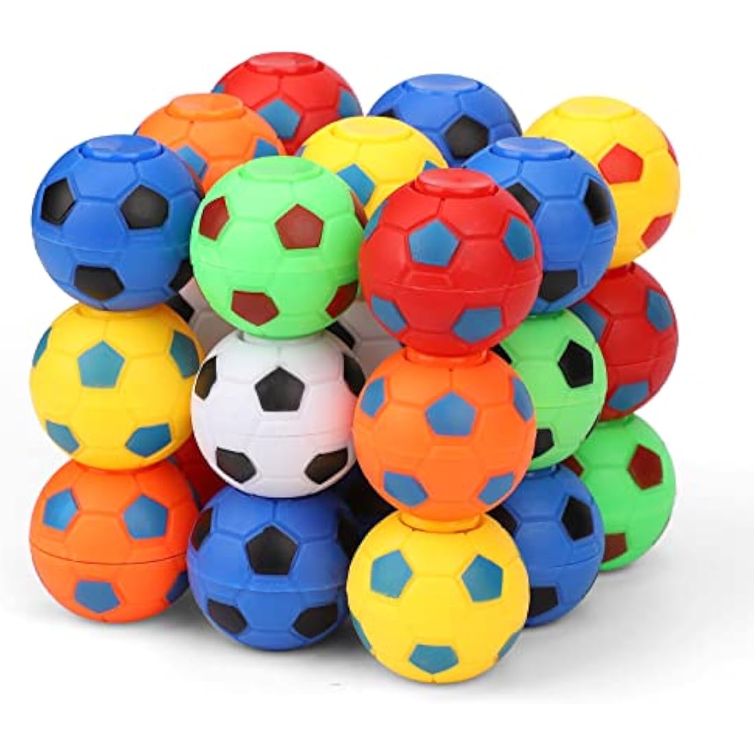 Fidget Spinners Mini Soccer Football Stress Balls for Kids, 34 PCS Fidget Toy for Teens Adults Anti Anxiety Stress Relief Gifts for Birthday Valentines Easter Party Favors Classroom Prizes