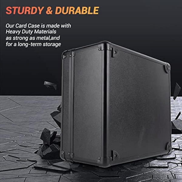 2023 NEW Graded Card Storage Box with Coded Lock,GMA Baseball Football Sports Cards Waterproof Display Trading Card Case,Easy to Carry(3 Slots No Card)