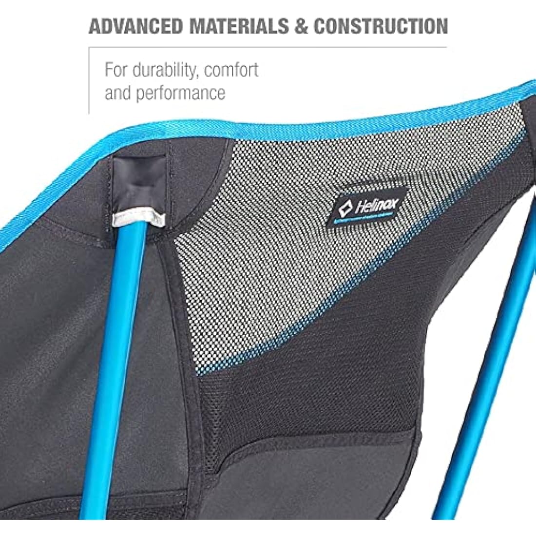 Helinox Café Chair Collapsible Outdoor Dining Chair, Black