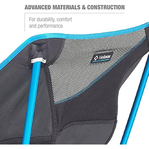 Helinox Café Chair Collapsible Outdoor Dining Chair, Black