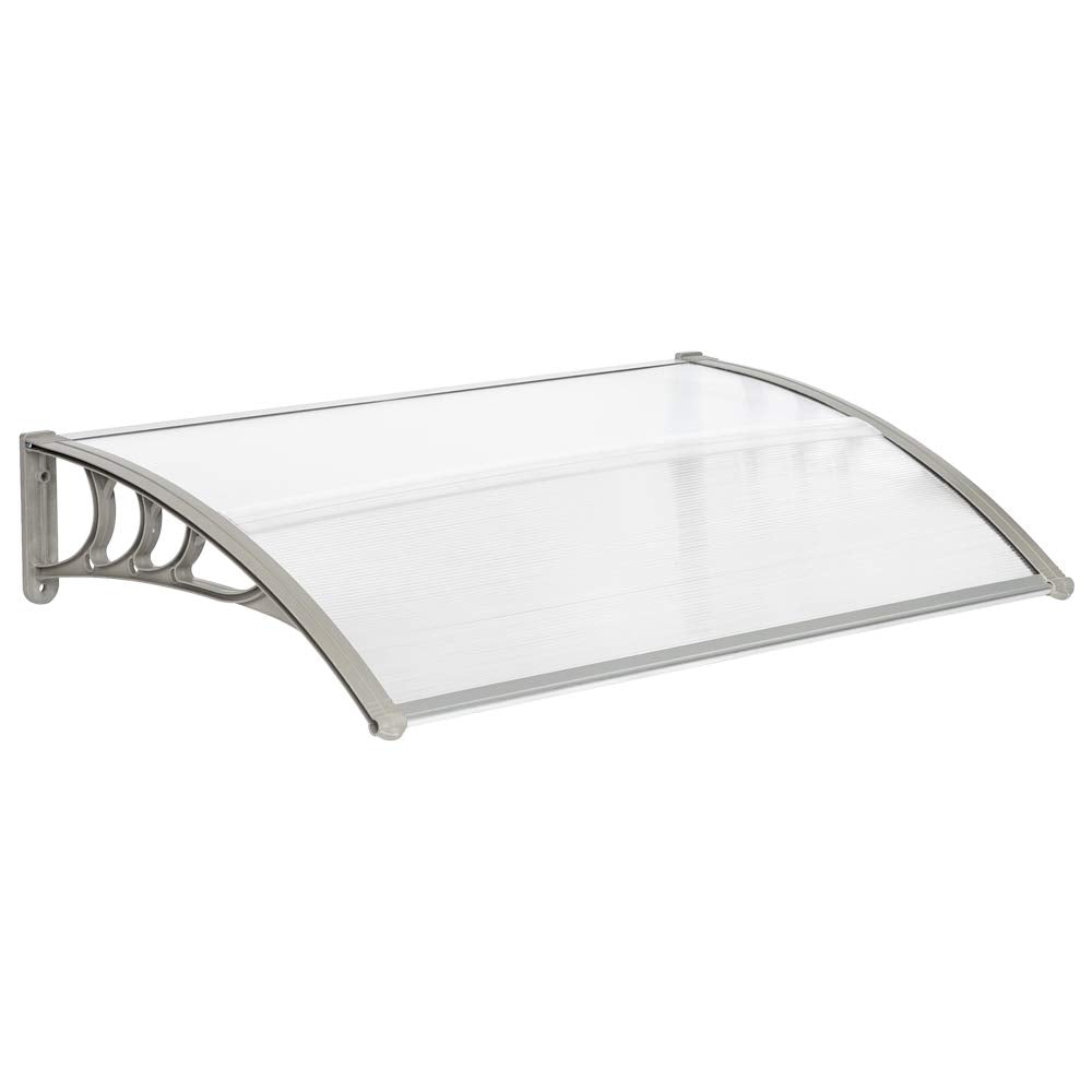 Outopee Door Canopy Awning, 120 x 80 cm Window Garden Front Door Canopy for Outdoor Shelter, Window Porch Shade, Patio Roof Cover, Black