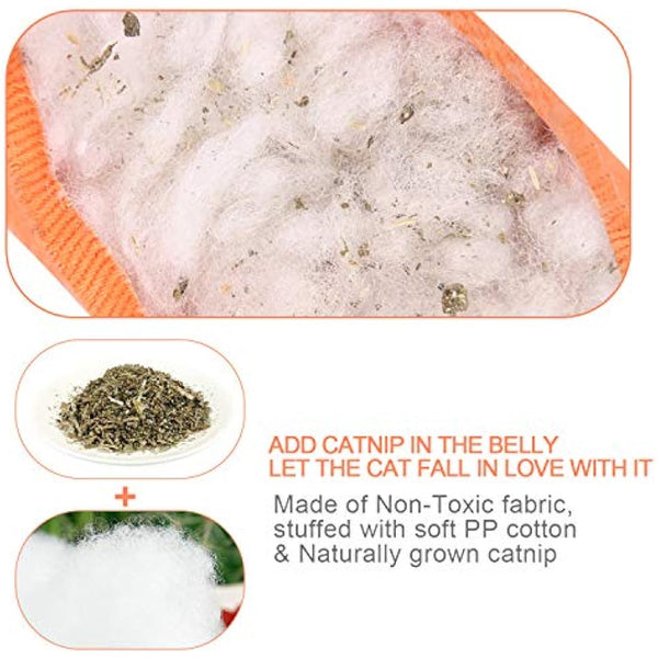 Bojafa Cat Catnip Toys for Indoor Cats: 3-Pack Soft Plush Kitten Toys for Scratching/Playing/Chewing/Teething Indoor