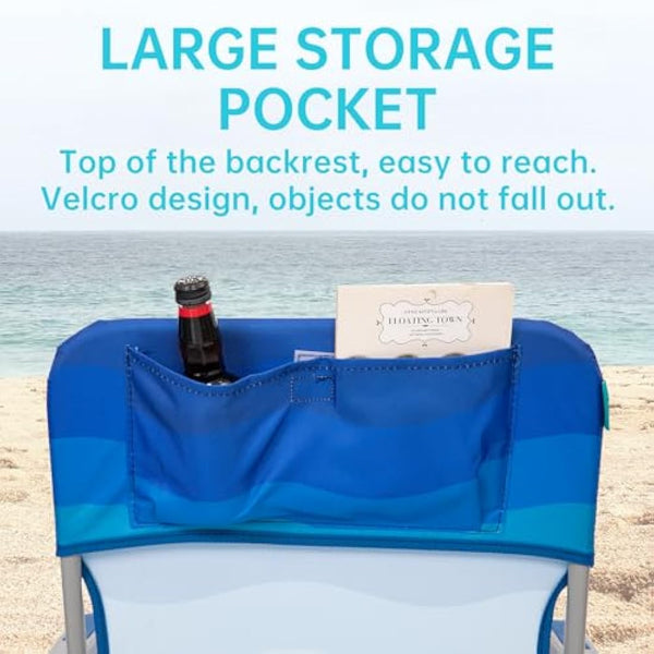 #WEJOY Folding Beach Chairs Lightweight Portable Garden Chair with Armrest Sturdy High Back Camping Chair for Outdoor Fishing Festival