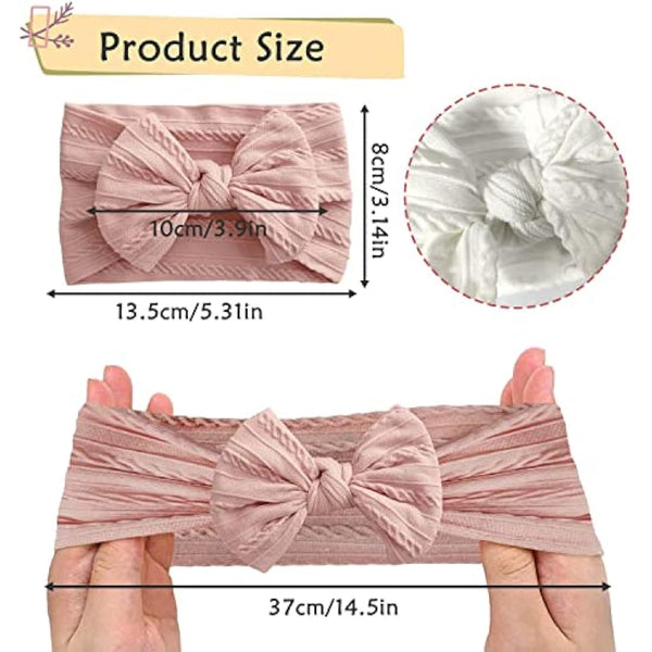 2Pcs Baby Headbands for Girls 6-12 Months - Newborn Soft Bows