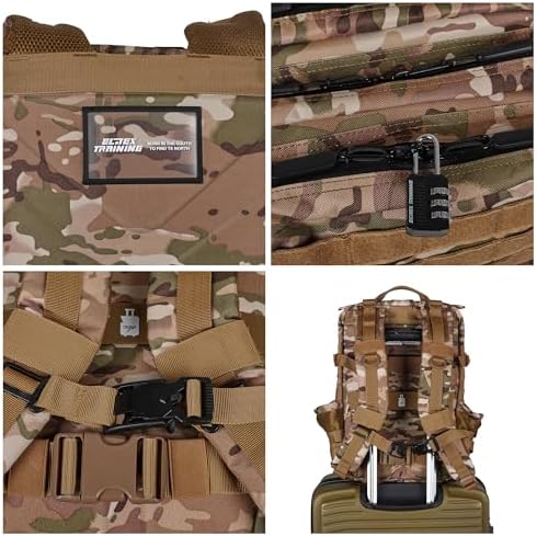 ELITRAINX 25L Tactical Military Waterproof Backpack for Sports, Cabin Airplane, Gym, Outdoors, CrossTraining by Elitex Training
