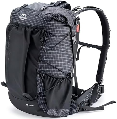 Naturehike 60L Internal Frame Hiking backpacking backpack, Camping Waterproof Mountaineering Bag,Outdoor Daypack with Rain Cover
