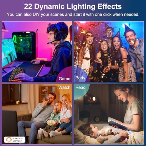 DUSKTEC Recessed LED Downlights Alexa, Smart Spot Lights Ceiling with APP & Voice Control, RGB Colour LED Spotlights 2700K-6000K, 10W Warm White to Cool White Dimmable Ceiling Recessed Lights