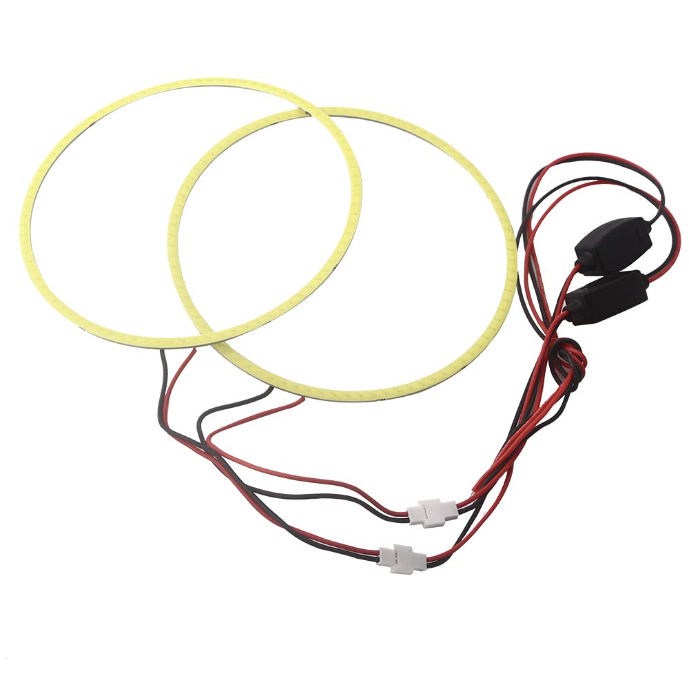 Qasim Car Angel Eyes COB Light Halo Ring 120MM 93SMD Headlight Lamp White 12V 24V(Pack of 2PCS)