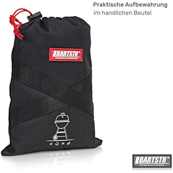 BARTSTR Barbecue Covers for 57cm Compact Weber Kettle/Bar-B-Kettle/Classic Kettle/Original Kettle E-5710, BBQ Covers Waterproof 600D Oxford Heavy Duty Large, Breathable UV- & Water-resistant