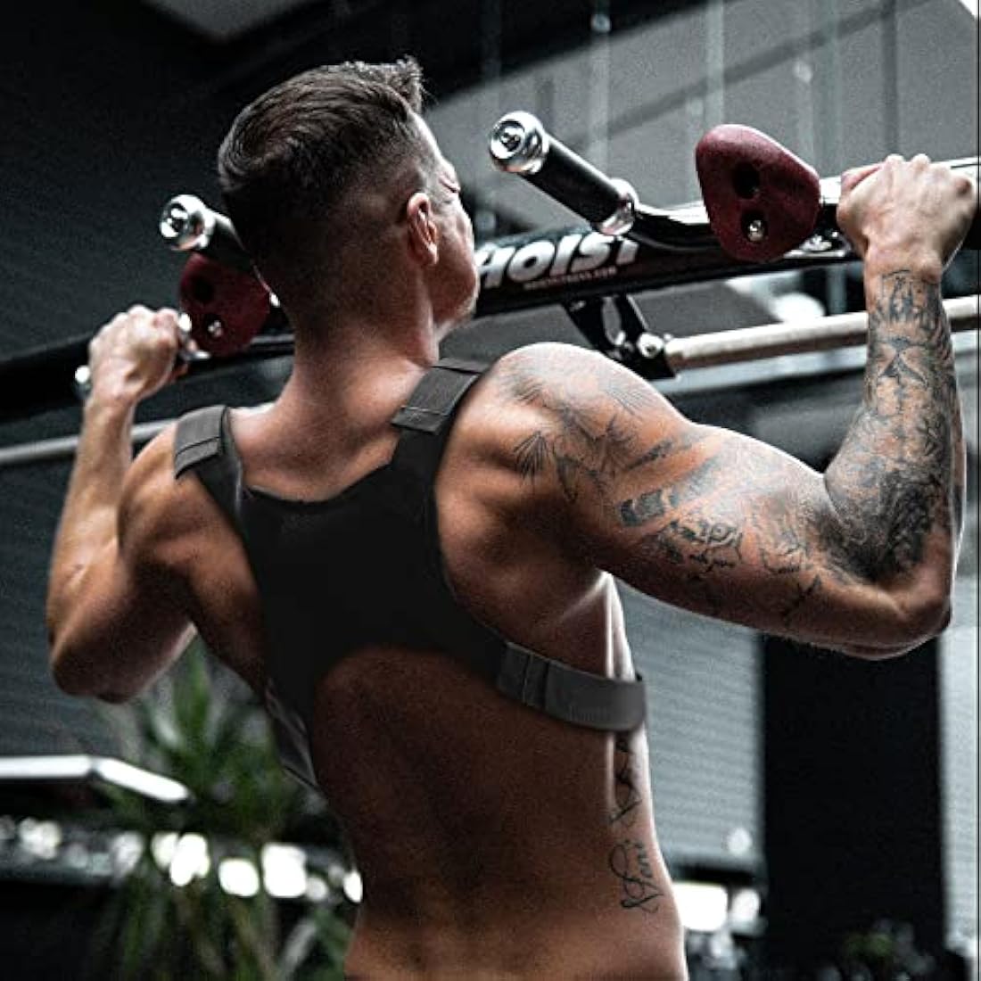 Fitdom Tactical Inspired Sports Utility Chest Pack. Chest Bag for Men with Built-in Phone Holder. This EDC Rig Pouch Vest is Perfect for Workouts, Cycling & Hiking, Black, S, Rig Fit