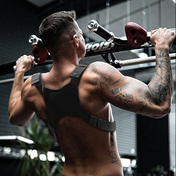 Fitdom Tactical Inspired Sports Utility Chest Pack. Chest Bag for Men with Built-in Phone Holder. This EDC Rig Pouch Vest is Perfect for Workouts, Cycling & Hiking, Black, S, Rig Fit