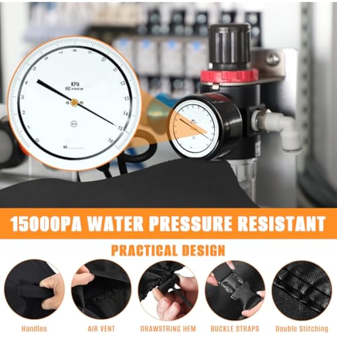 Kovshuiwe 4-Piece Outdoor Veranda Patio Garden Furniture Covers Set, Waterproof Upgraded 420D Heavy Duty Oxford Fabric Rattan Furniture Cover for Chair Sofa(Black)