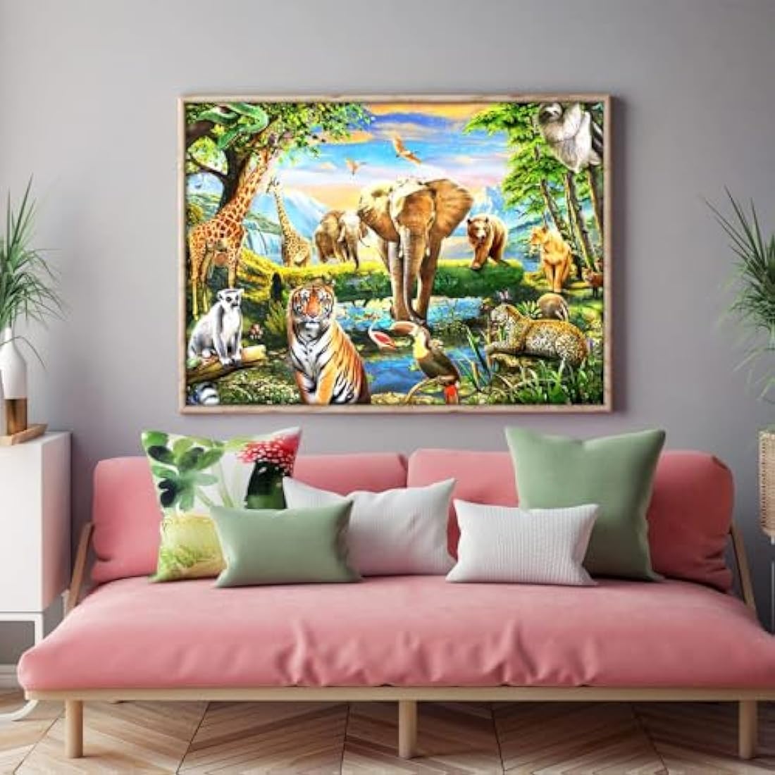 Jigsaw Puzzles 1000 Pieces for Adults puzzles for adults 1000 Piece Puzzle Educational Games-Safari Animal World