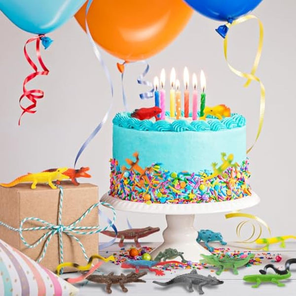 DOITEM 27Pcs Reptile Toys Realistic Figurines Model Animal Animal Figures Plastic Reptile Snake Lizards Frog Crocodile Toys Set Animals Toy for Kids Science Project Learning Educational Toy Gift