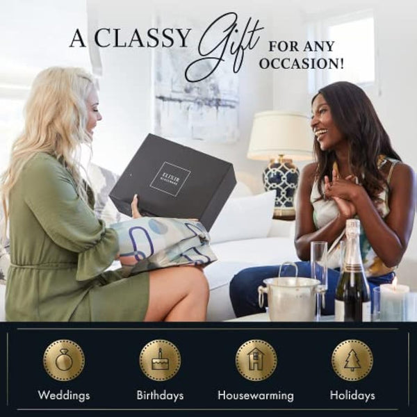 ELIXIR GLASSWARE Classy Champagne Flutes - Hand Blown Crystal Champagne Glasses - Set of 4 Elegant Flutes, 100% Lead Free Premium Crystal - Gift for Wedding, Anniversary, Christmas - 8oz, Clear