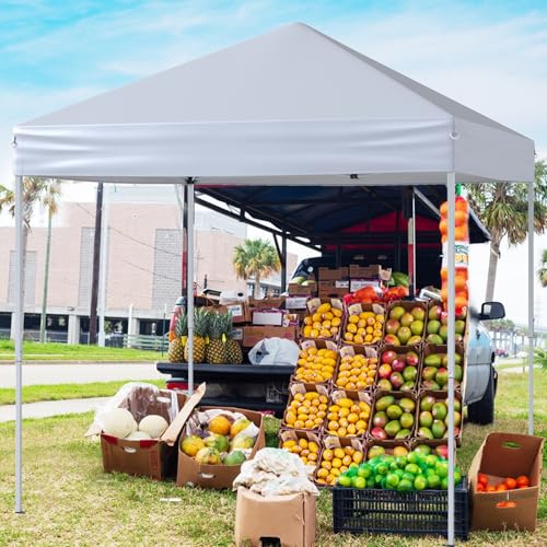 COSTWAY 2m x 2m Pop up Gazebo, 3-Position Height Adjustable Commercial Instant Canopy Tent with Carry Bag, Garden Patio Sun Shelter for Camping BBQ Party (Blue, 198 x 198 x 190-244 cm)