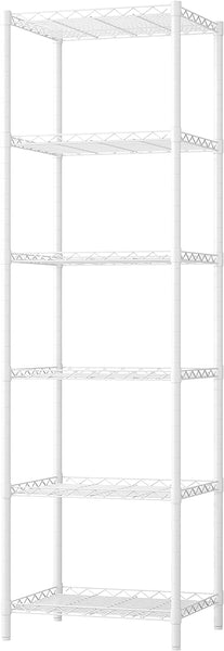 FTEYUET 6-Tier Metal Shelving Unit, Wire Shelving Unit, Kitchen Storage Unit Shelving Units for Storage, Heavy Duty Standing Shelf Units Shelves for