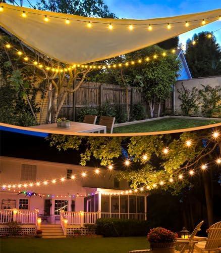JEYMORKEY Festoon String Outdoor Garden Lights: 30M 100ft G40 Outside Electric Light Mains Powered Shatterproof LED Bulb Waterproof Lighting for Outside Patio Pergola Gazebo