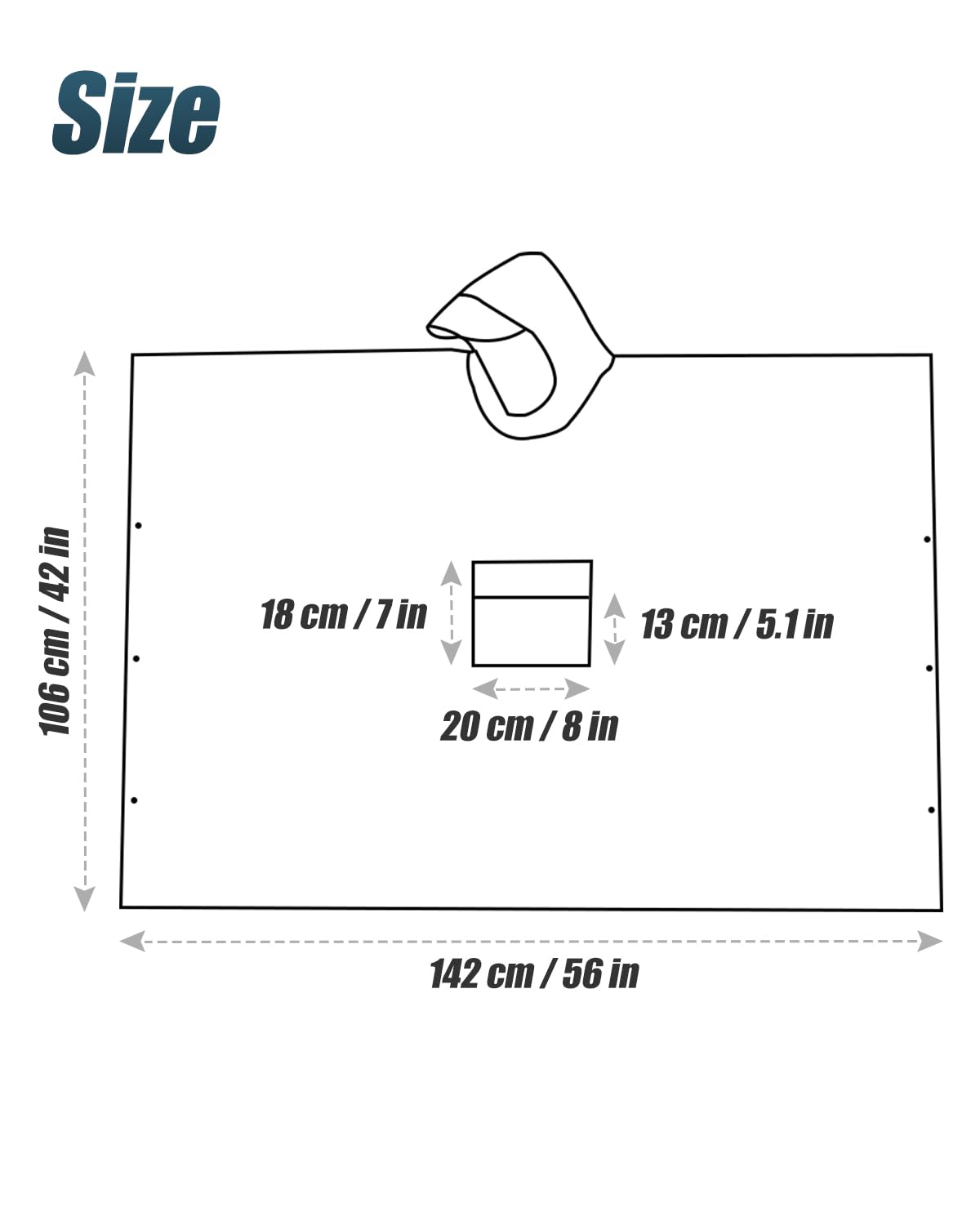 Victoper Waterproof Poncho Adult, Reusable Rain Poncho Adult Waterproof Poncho Waterproof Adult Lightweight Waterproof Raincoat for Outdoor Hiking Camping Cycling Traveling