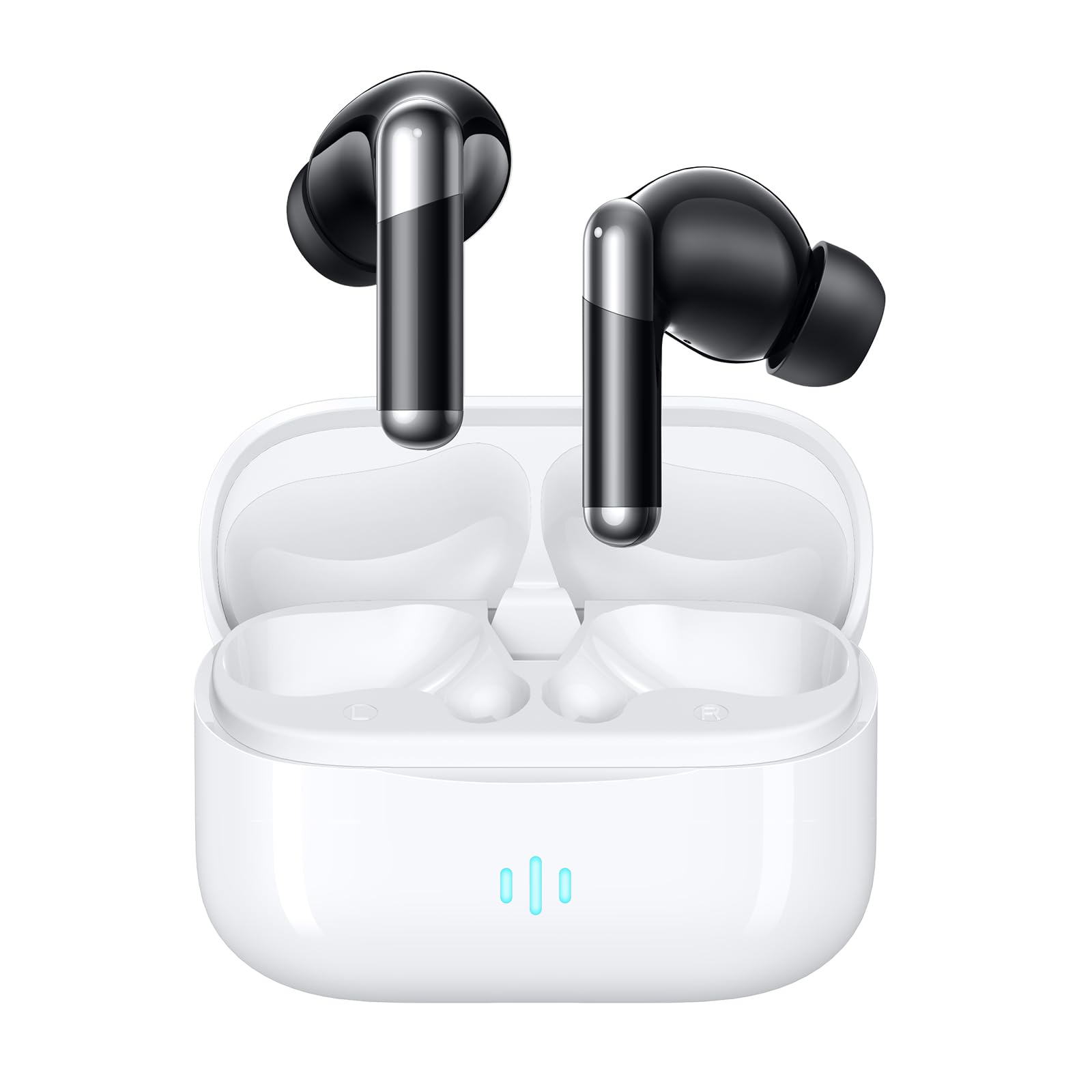 Wireless Earbuds, Earphones with HiFi Stereo Deep Bass In Ear Buds, Bluetooth 5.4 Headphones with 6 ENC Noise Cancelling Mic, 50H Playtime, Wireless Headphones Mini Ultra Light, IP7 Waterproof