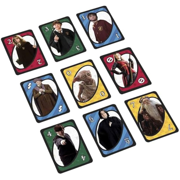 Mattel Games UNO Harry Potter Card Game for Kids, Adults & Parties, Collectible Deck Based on Popular Series for 2 to 10 Players, FNC42