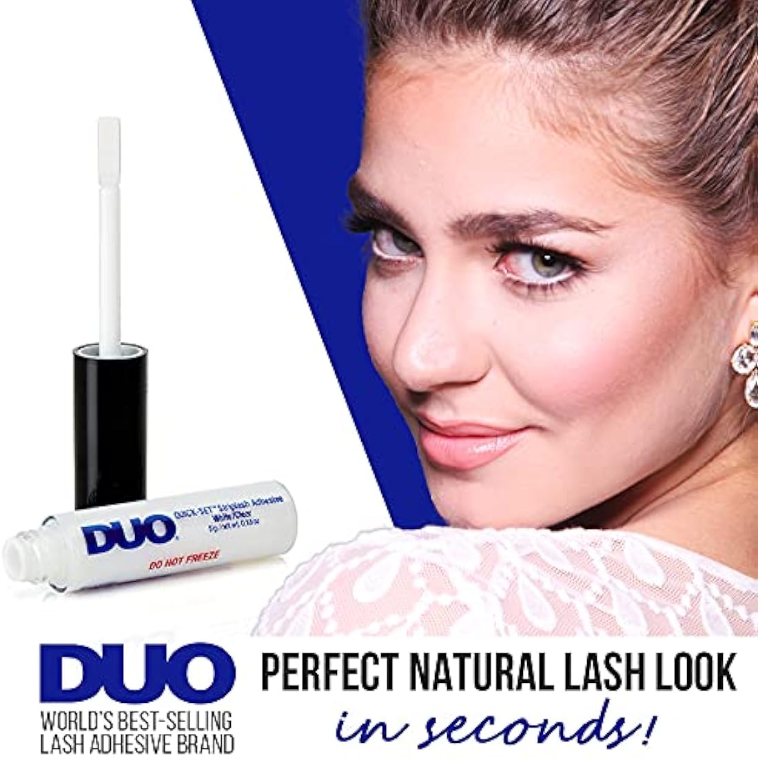 Duo Quick Set Clear Lash Glue, Striplash Adhesive with Applicator, Latex Free, Rapid Dry, Easy Use, Dries Clear, False Eyelash Glue, 5 g, (Pack of 1)