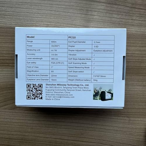 MiLESEEY Golf Range Finder with Slope On/Off,1100Yards,±0.5yard Accuracy,Flag Lock with Vibration,Legal for Tournament Play, Scan Measurement for Golfers,Carrying Case, Free Battery